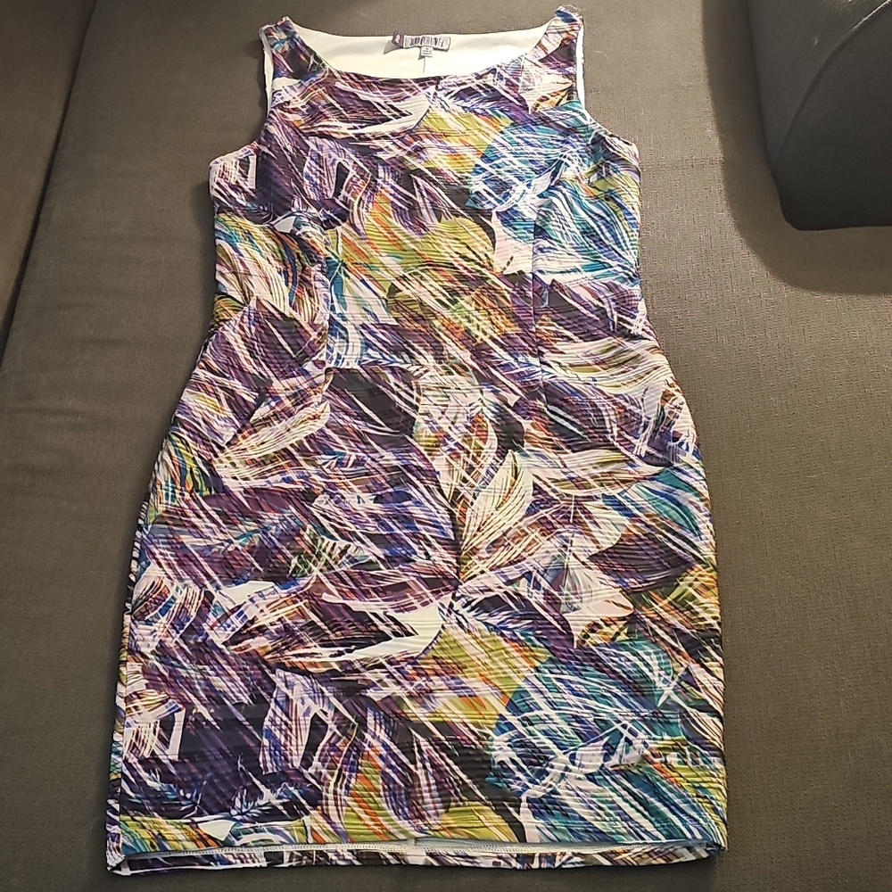 Jennifer Lopez Colorful Abstract Mini Dress